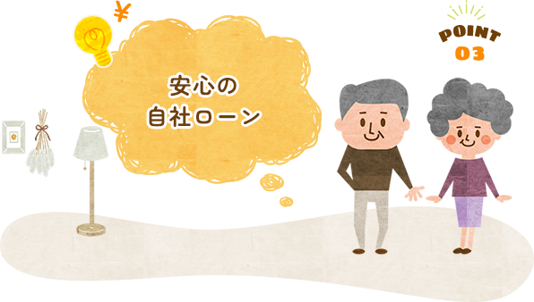 POINT03 安心の自社ローン