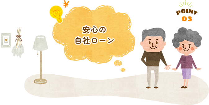 POINT03 安心の自社ローン